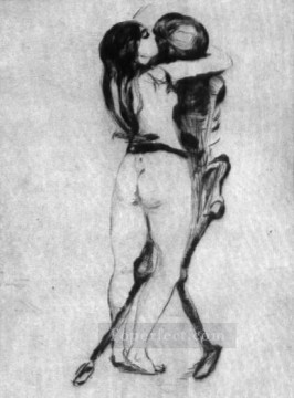 Edvard Munch Painting - girl and death 1894 Edvard Munch